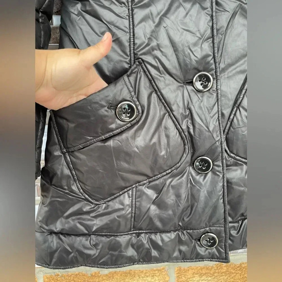 Mackage Black Leather Trim /wool jacket size small - Picture 4 of 17